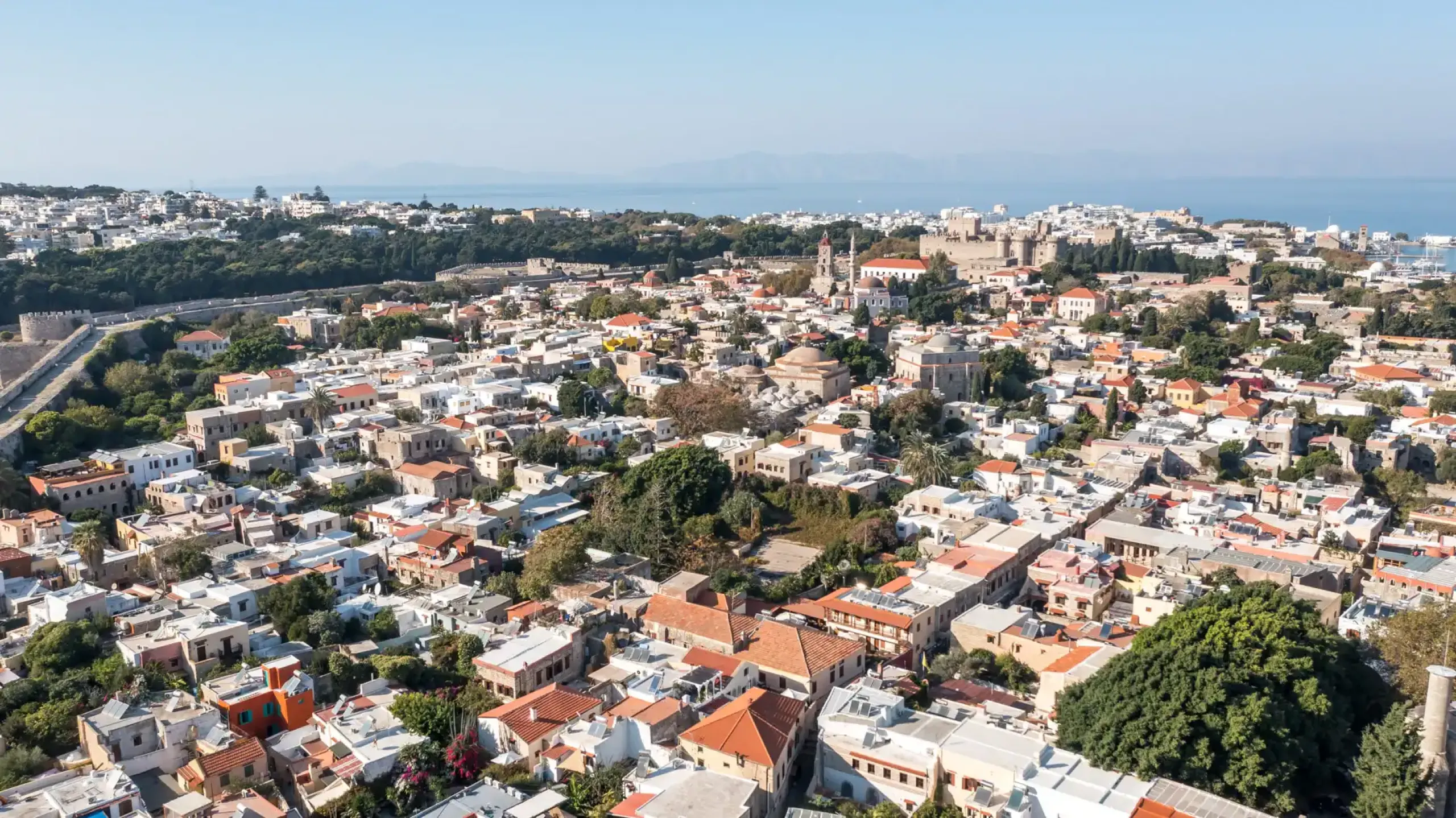 Rhodes Old Town Aerial View